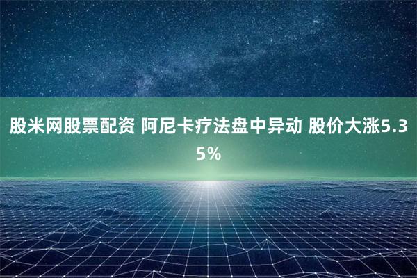 股米网股票配资 阿尼卡疗法盘中异动 股价大涨5.35%