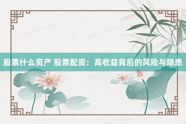 股票什么资产 股票配资：高收益背后的风险与隐患