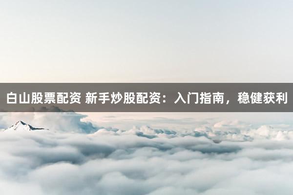 白山股票配资 新手炒股配资：入门指南，稳健获利