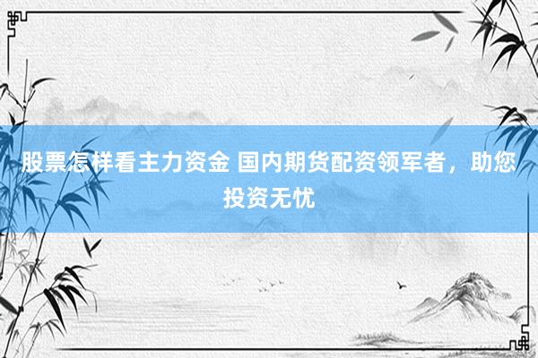 股票怎样看主力资金 国内期货配资领军者，助您投资无忧